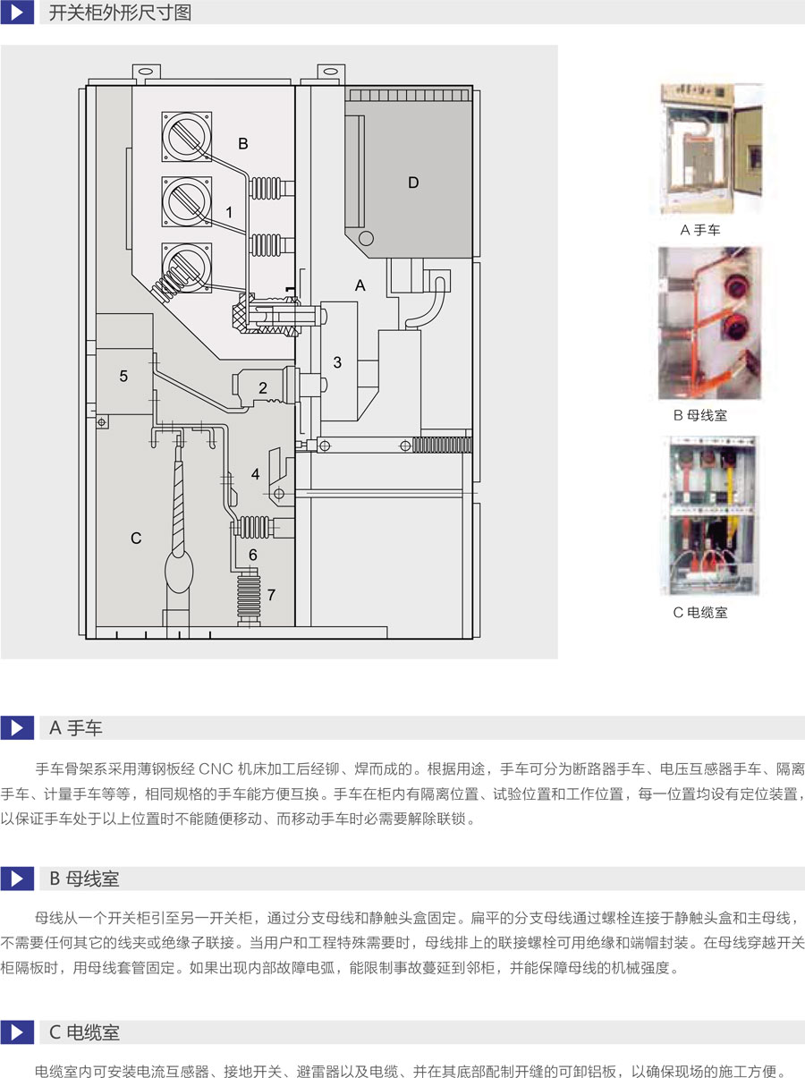 铠装移开式封闭开关设备外形尺寸图2